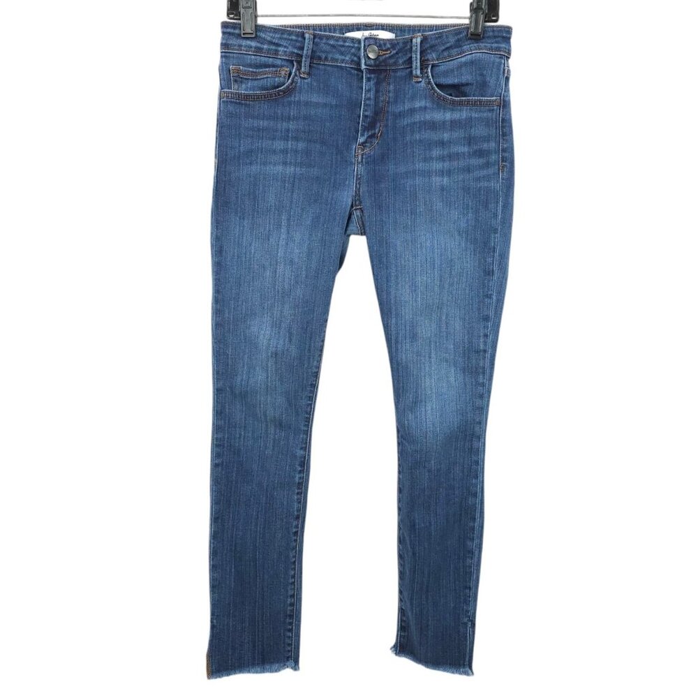 Sam Edelman The Kitten Skinny Ankle Jeans Womens 27 Mid Rise Denim Raw Hem